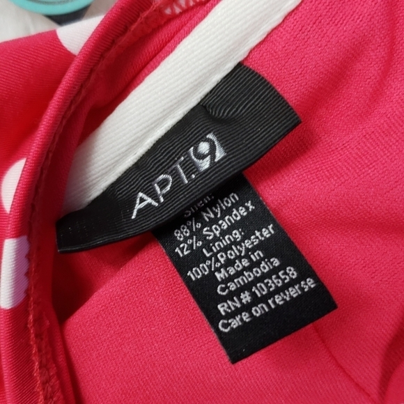 3/$15 new apt 9 polka dot twist front pink bikini top womens size large - Picture 6 of 8